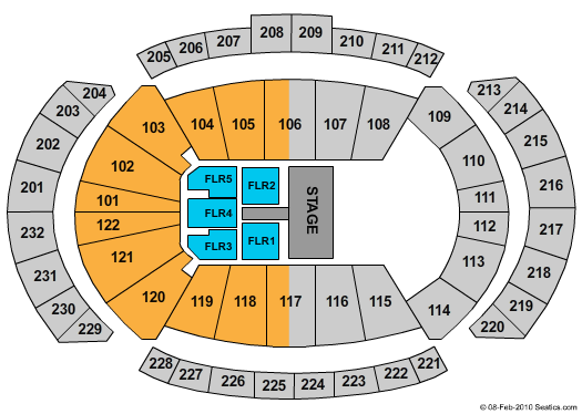 T-Mobile Center Daughtry Seating Chart